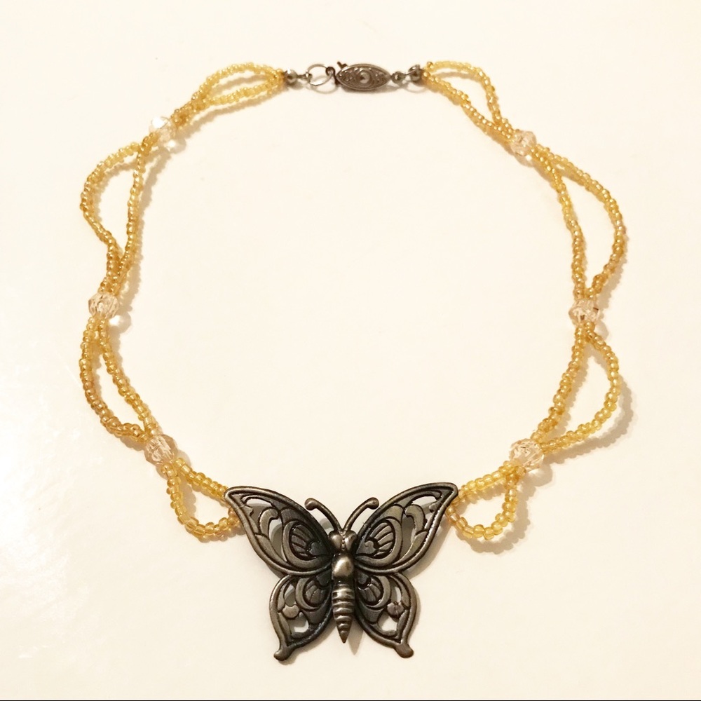 Butterfly necklace.